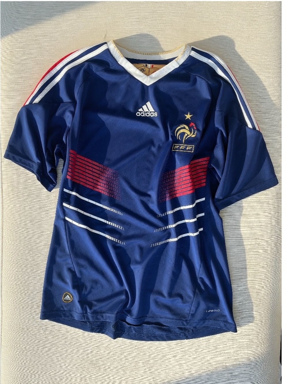 Adidas France FFF 2008/09 Home Jersey Size M Soccer Shirt - Picture 3 of 10